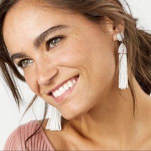 BaubleBar Piñata White Tassel Drop Earring